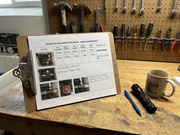 Written inspection report with photos and test results
